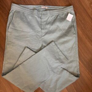 Bugatchi Mens Light Green Elastic Waist Pants NWT XXL
